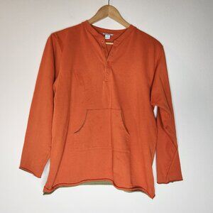 Hartstrings Boys Size 14 Orange Quarter Button Pullover Henley Shirt